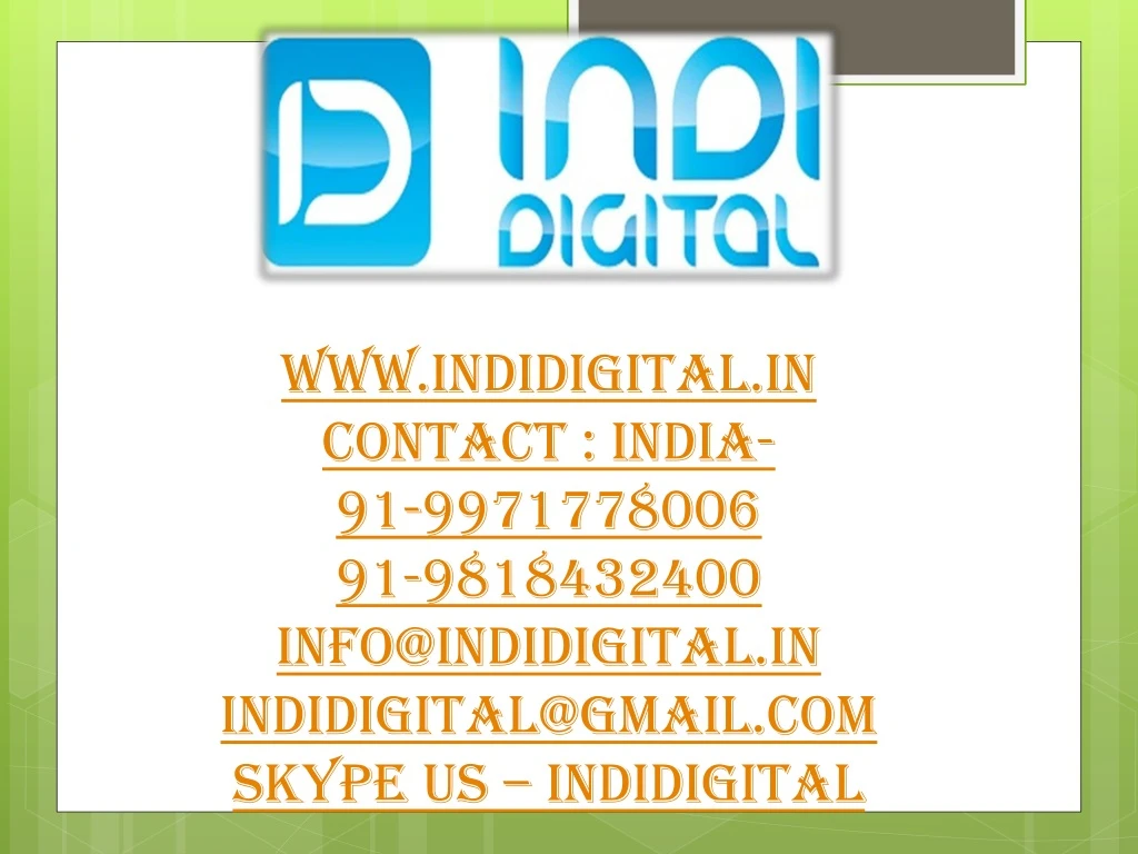 www indidigital in contact india 91 9971778006