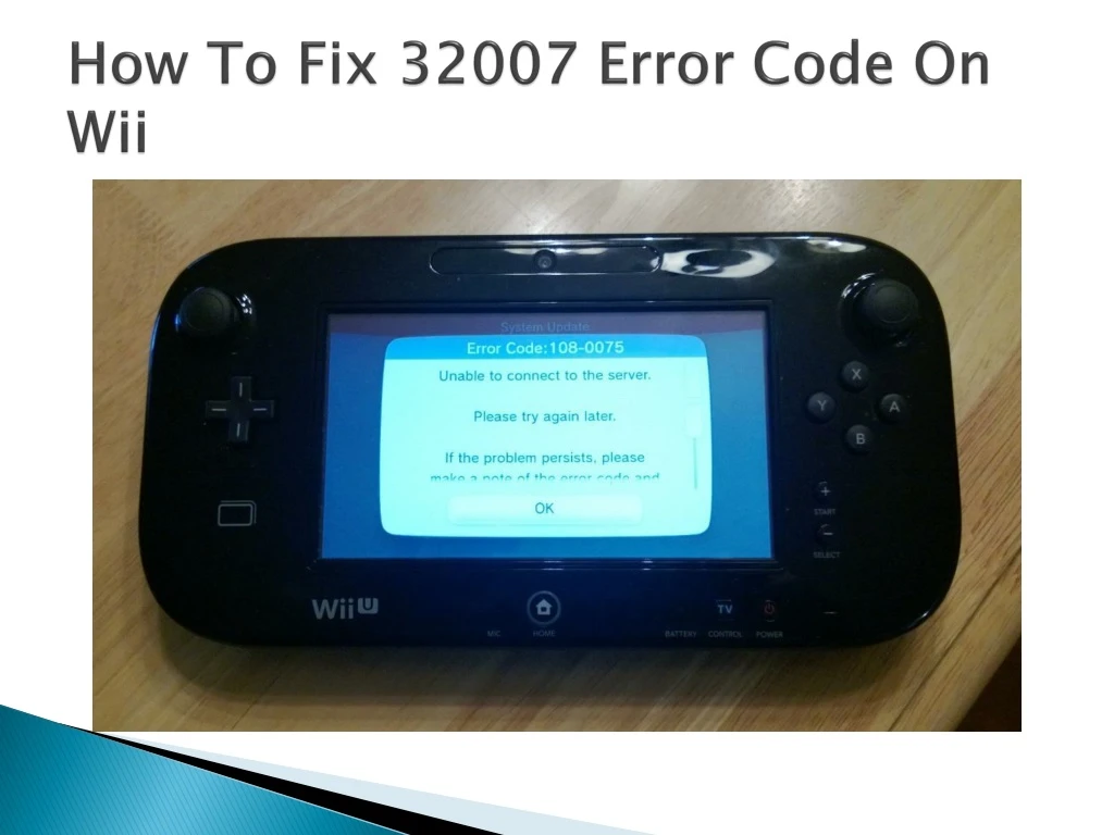 how to fix 32007 error code on wii