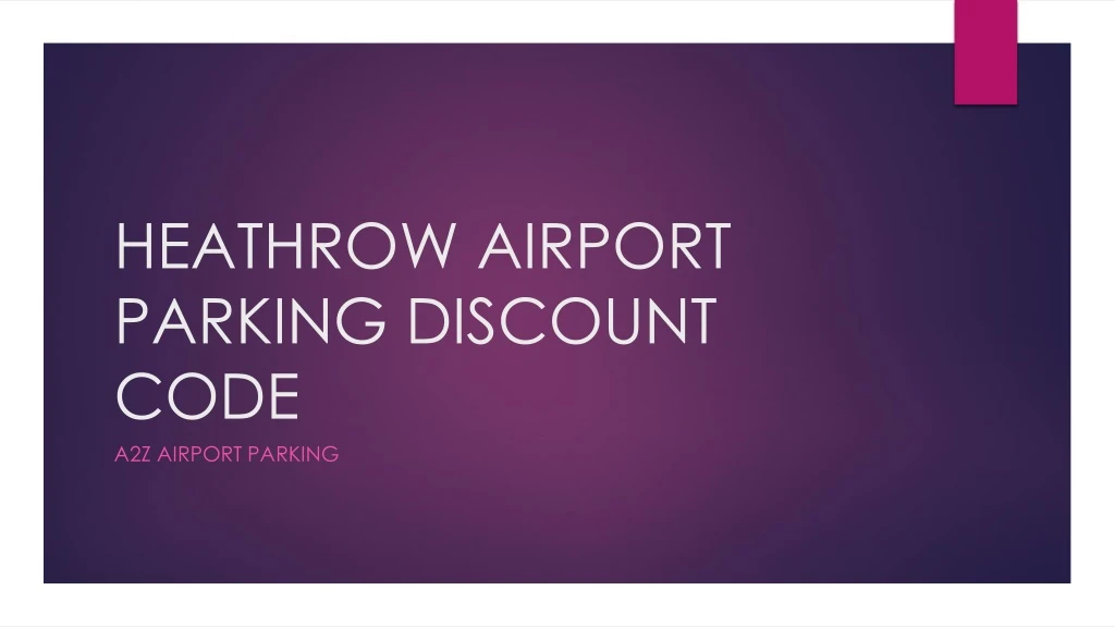 heathrow airport parking discount code