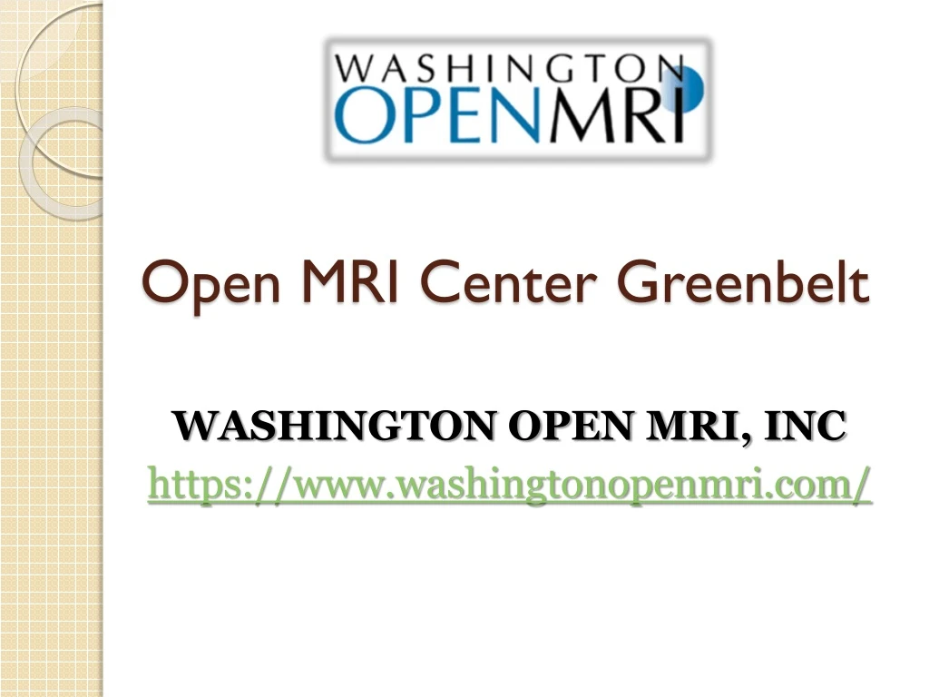 open mri center greenbelt