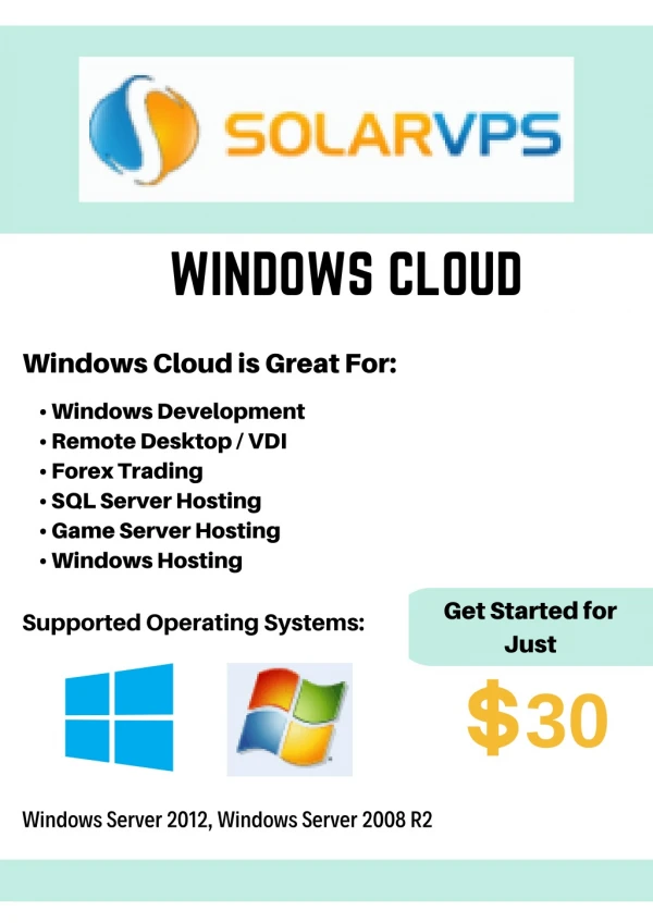 Faster Windows Hosting | Windows VPS Server - Solar VPS