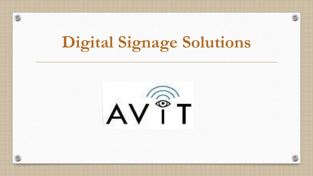 digital signage solutions