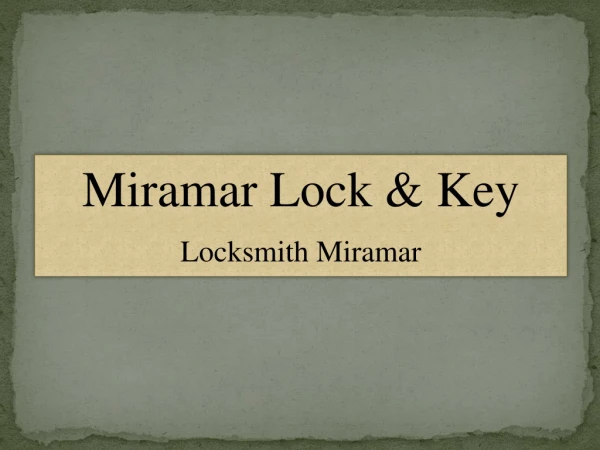 Miramar Lock & Key