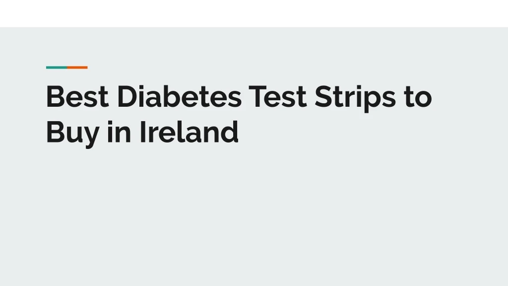 best diabetes test strips to buy in ireland