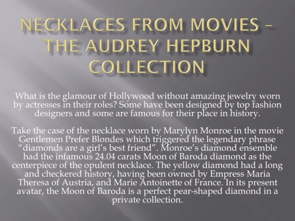 Audrey Hepburn necklace