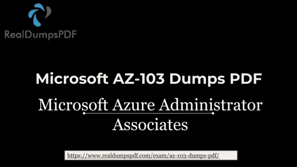 Microsoft AZ-103 Dumps pdf - Latest And Updated 2019