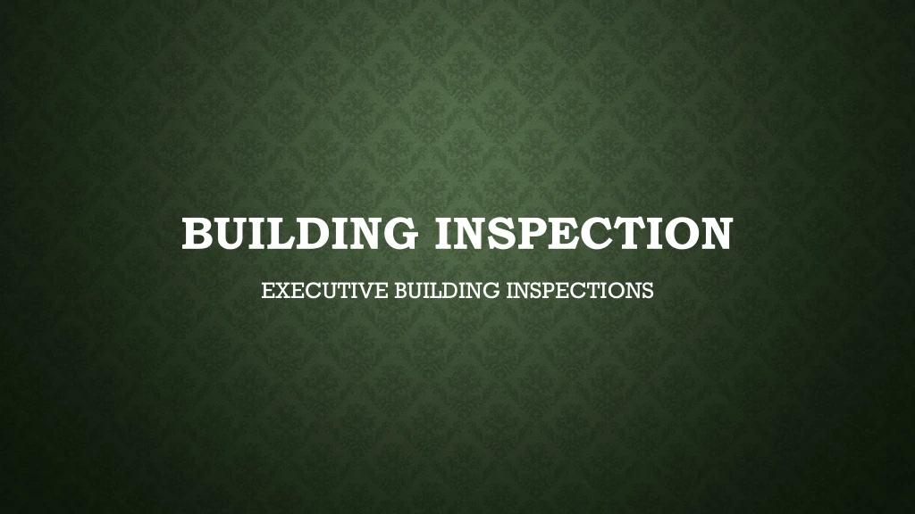 building inspection