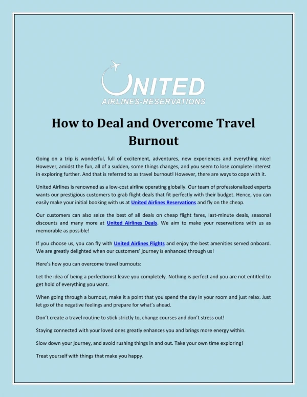 How to Deal and Overcome Travel Burnout