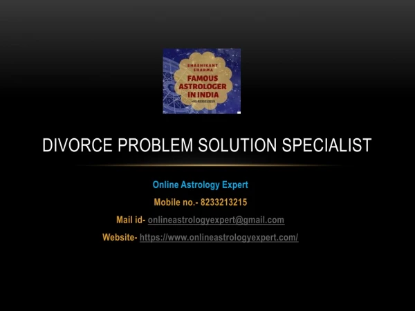 Divorce Problem Solution Specialist