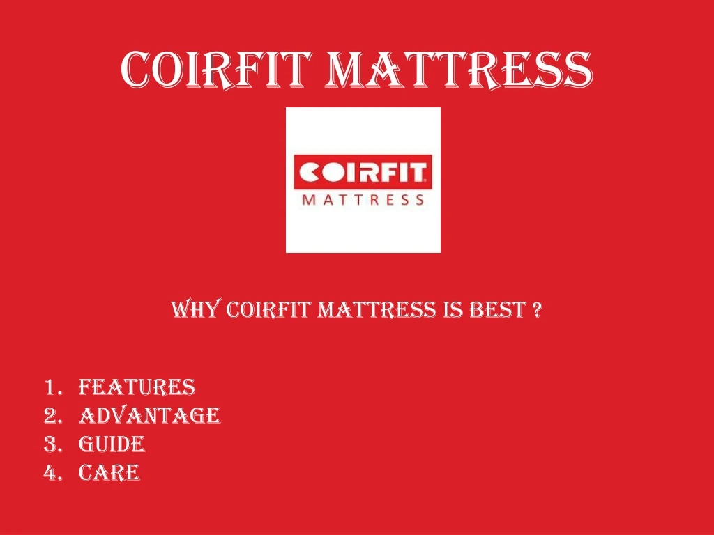 coirfit mattress