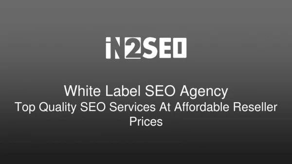 Wholesale SEO Agency - In2SEO
