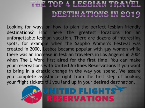 The Top 4 Lesbian Travel Destinations In 2019