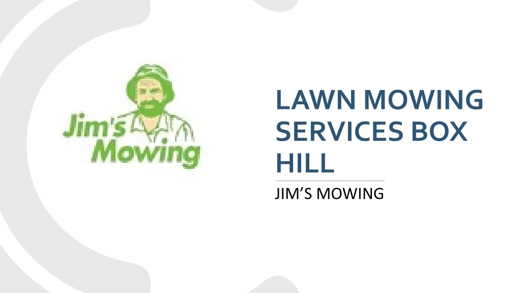 lawn mowing services box hill