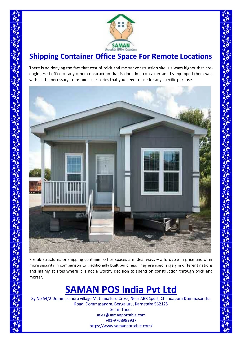 shipping container office space for remote