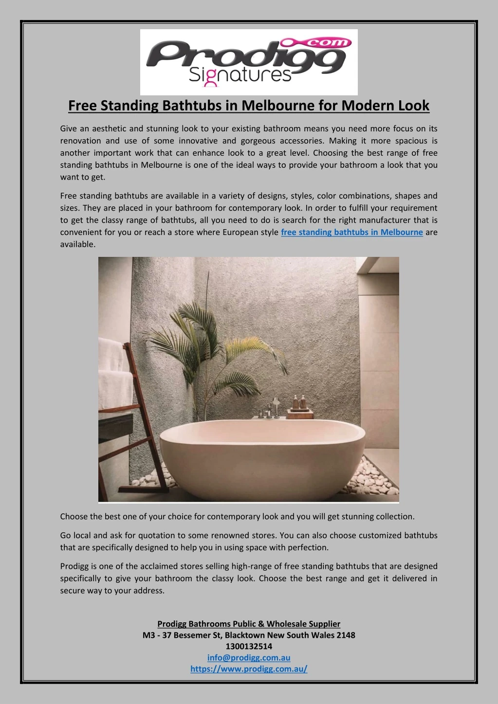 free standing bathtubs in melbourne for modern