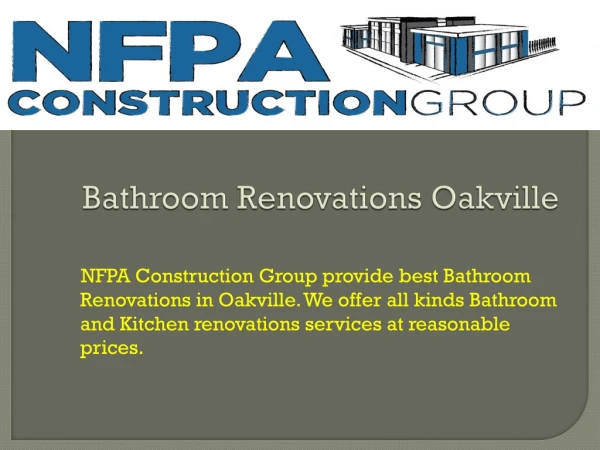 Bathroom Renovations Oakville