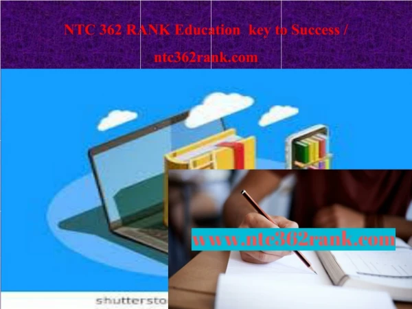 NTC 362 RANK Education key to Success / ntc362rank.com