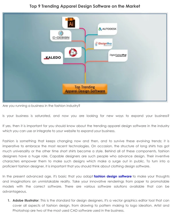 Top 9 Trending Apparel Design Software on the Market