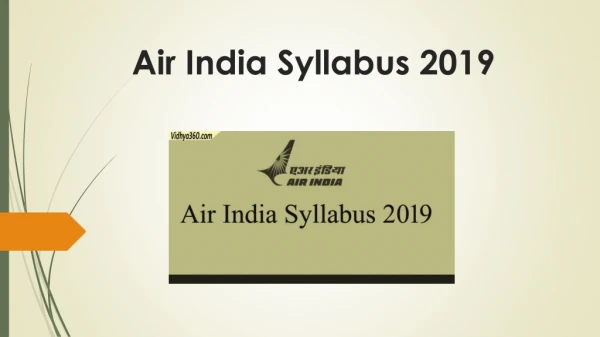 Air India syllabus 2019 | Download Air India Trainee Controller Syllabus
