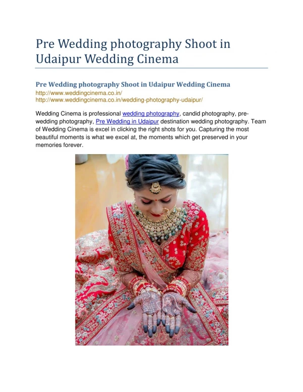 Pre Wedding photography Shoot in Udaipur Wedding Cinema