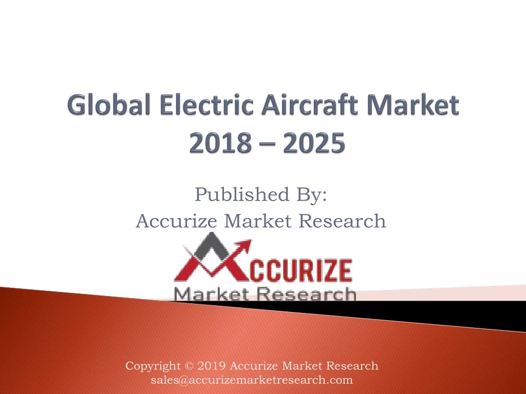 global electric aircraft market 2018 2025