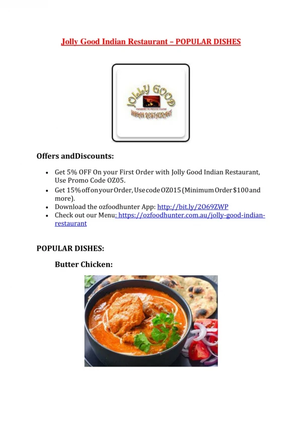 Jolly Good Indian Restaurant-Long Jetty - Order Food Online