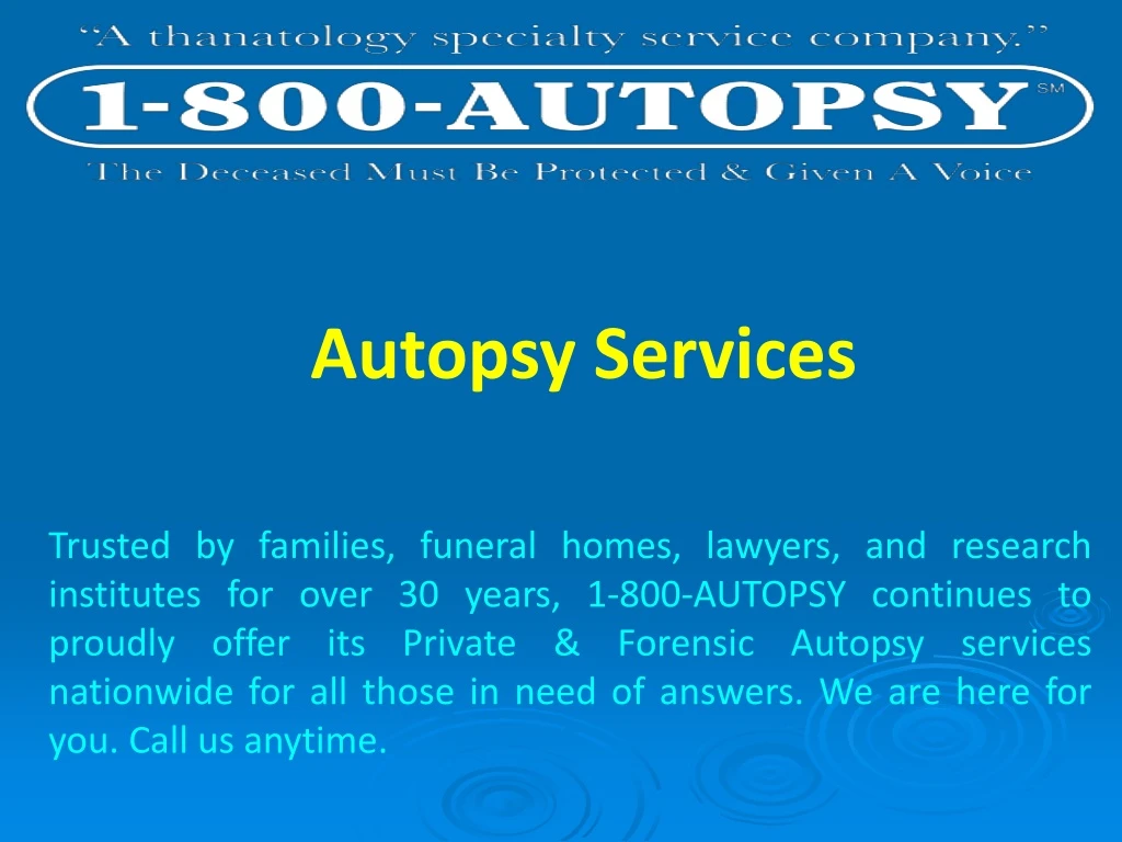 autopsy services
