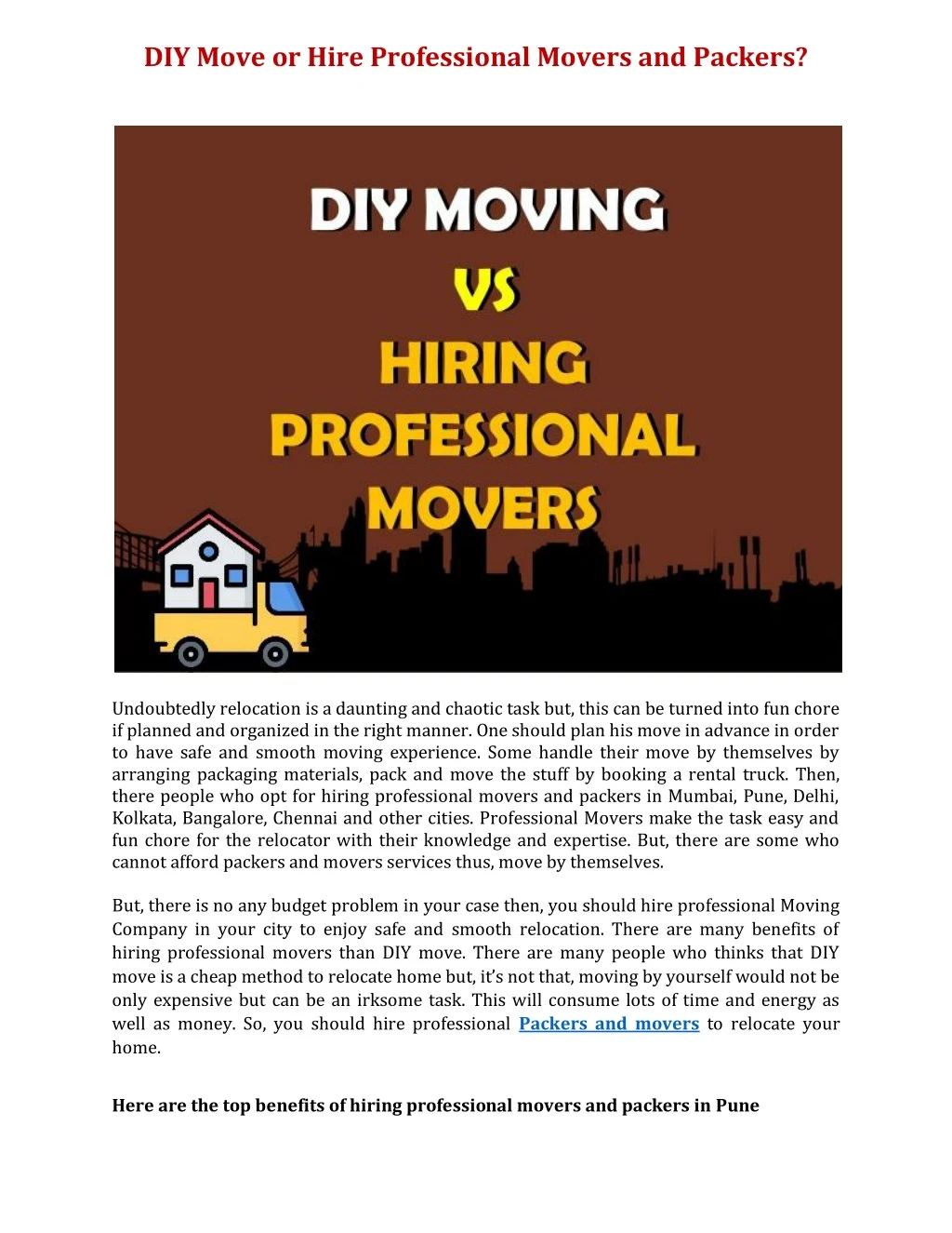 diy move or hire professional movers and packers