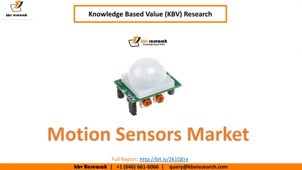 Motion Sensors Market Size- KBV Research