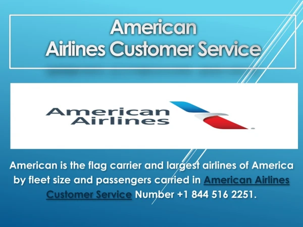 American Airlines Customer Service For USA Support