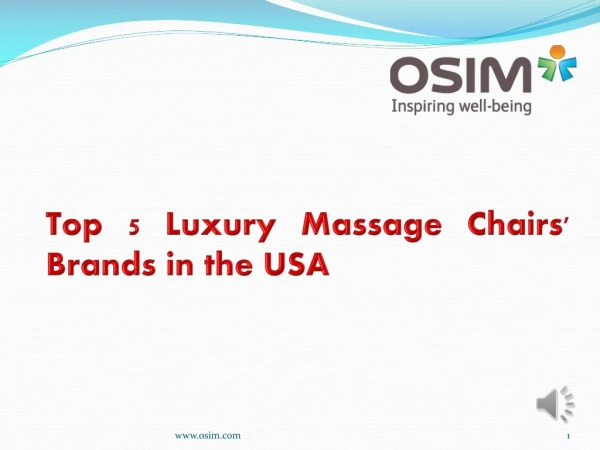 Top 5 Luxury Massage Chairs' Brands in the USA