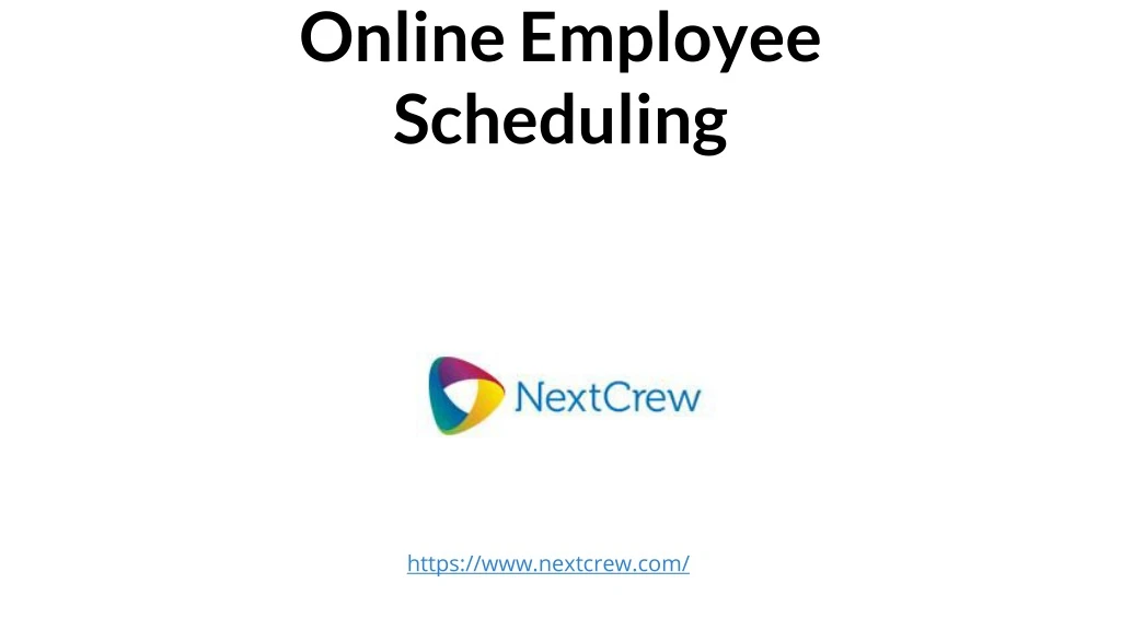 online employee scheduling