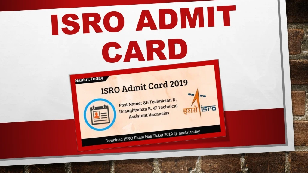 isro admit card
