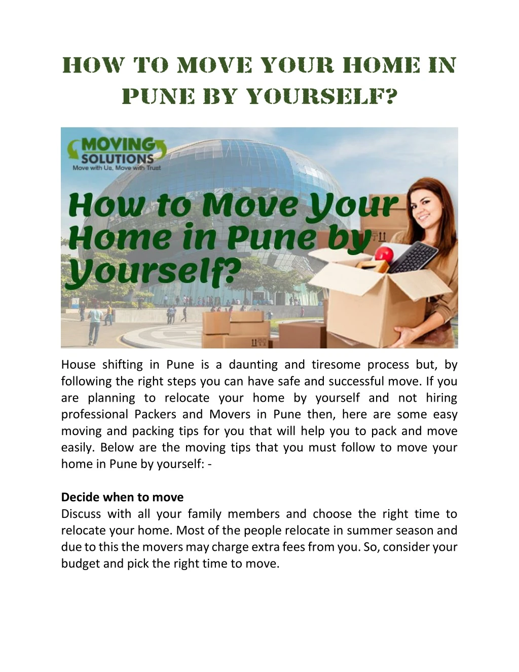 how to move your home in