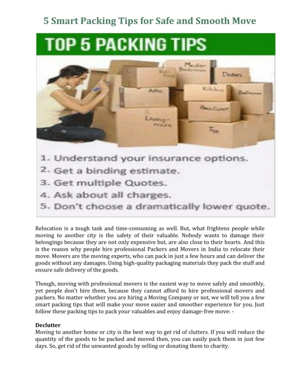 5 Smart Packing Tips for Safe and Smooth Move