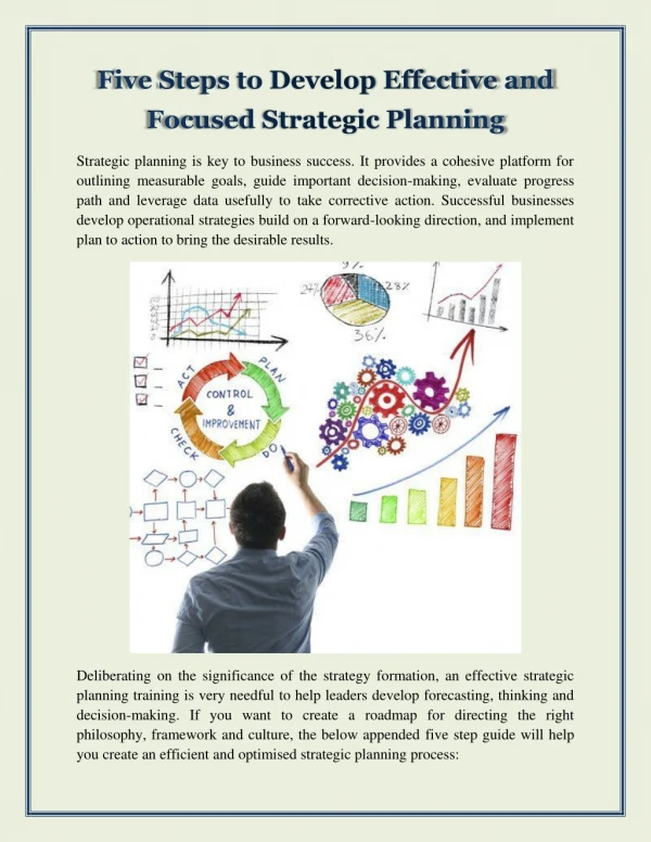 Five Steps to Develop Effective and Focused Strategic Planning