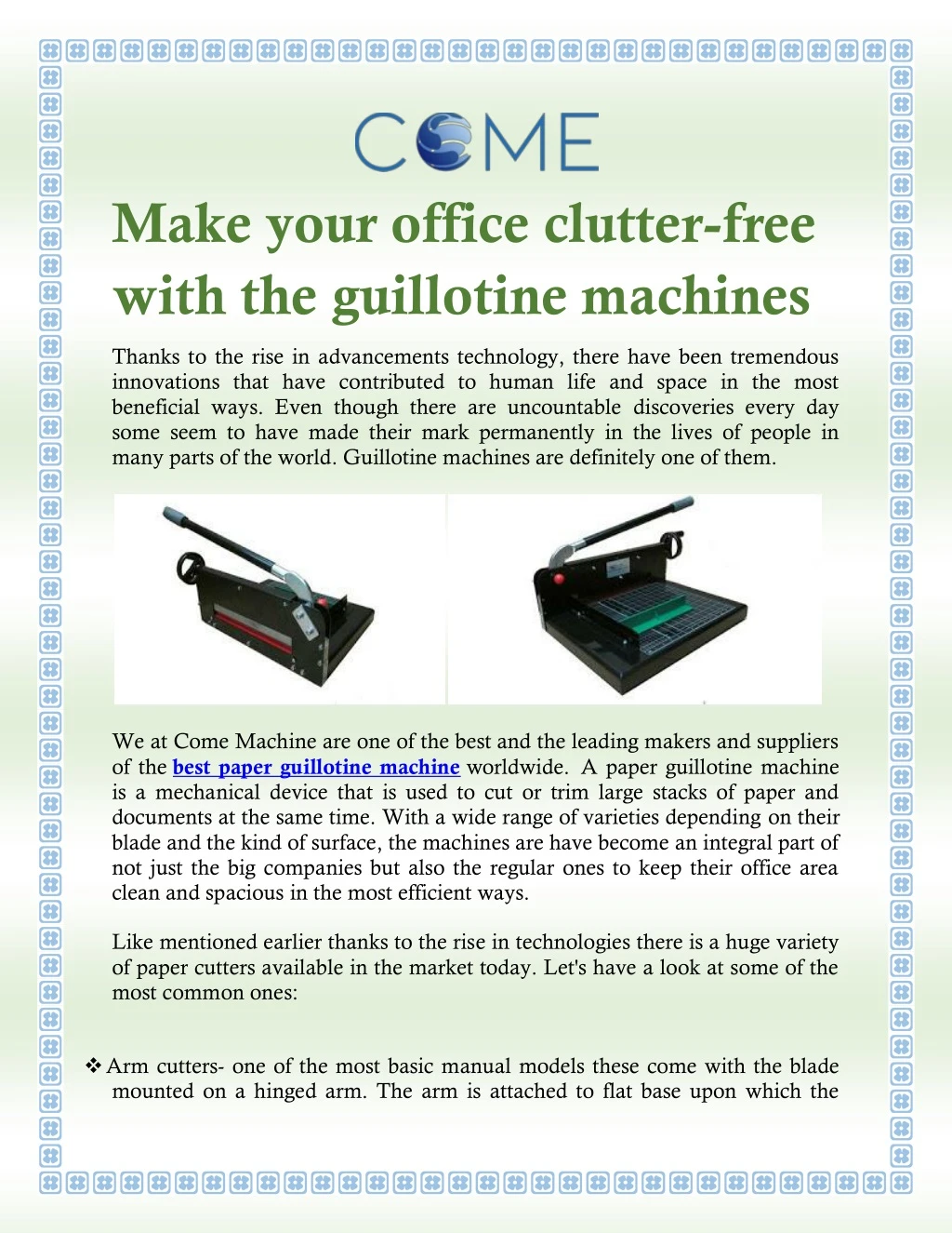 make your office clutter free with the guillotine