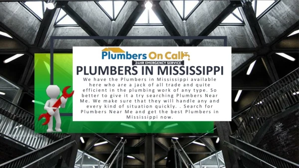 Plumbers in Mississippi-ppt