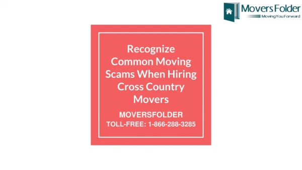 Tips to Hire Best Cross Country Movers and Avoid Moving Scams