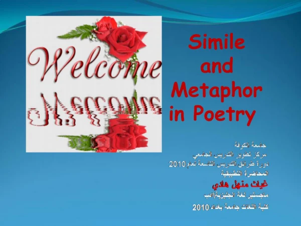 Simile and Metaphor in Poetry
