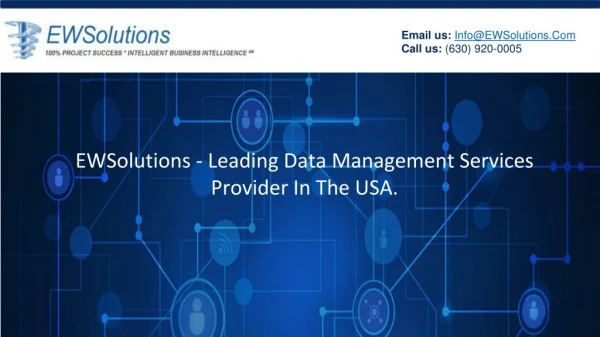 EWSolutions - Leading Data Management Services Provider In The USA