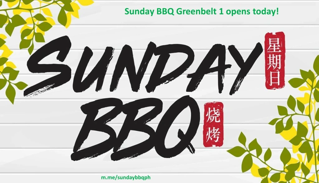 sunday bbq greenbelt 1 opens today
