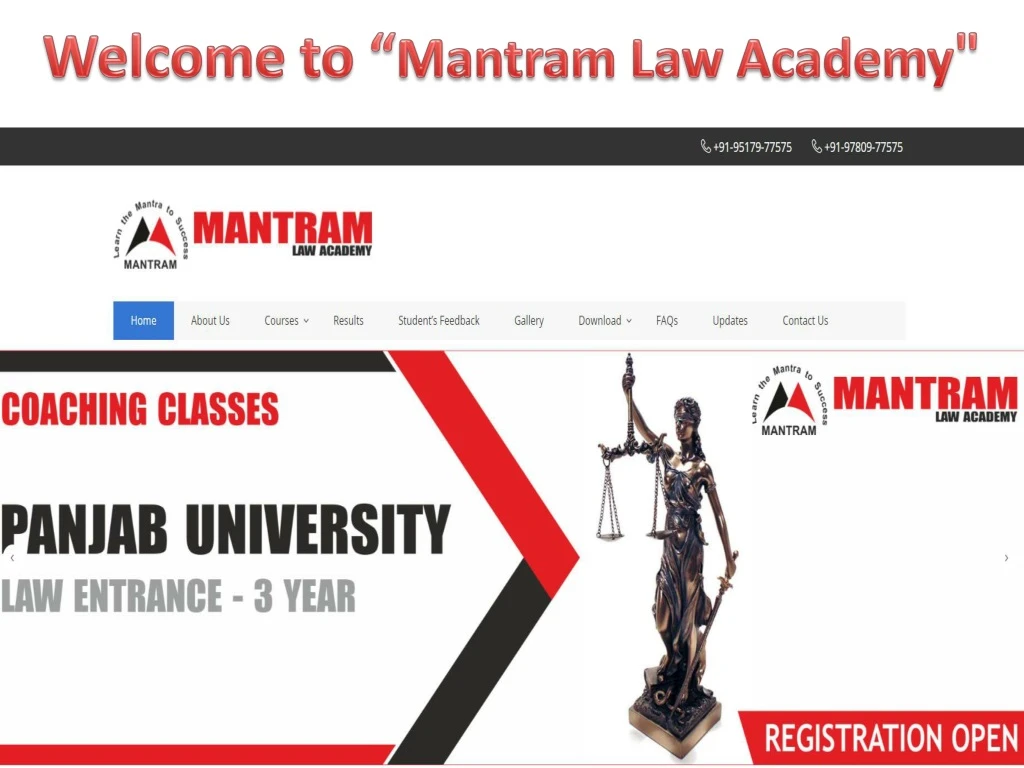 welcome to mantram law academy