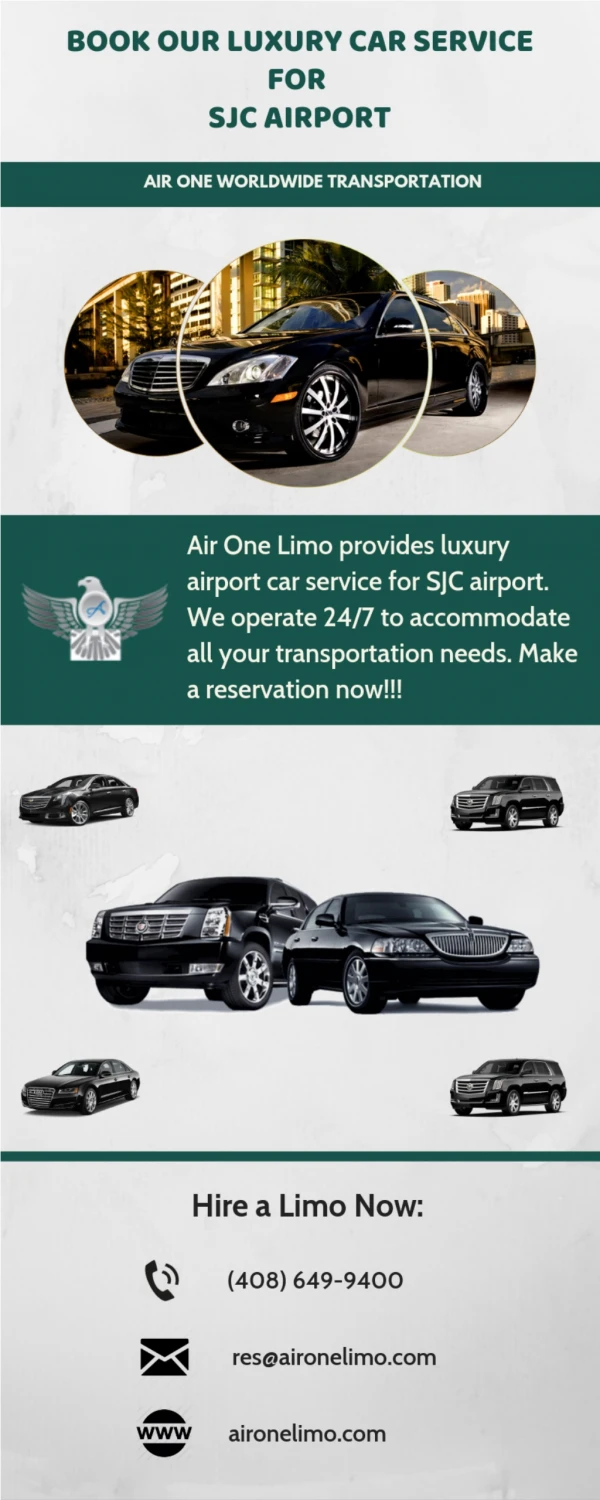 Book our luxury Car Service for SJC Airport