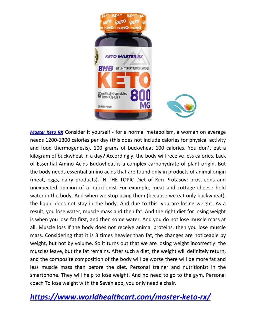 master keto rx consider it yourself for a normal