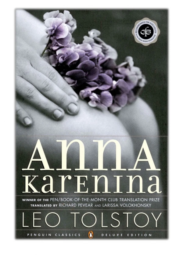 [PDF] Free Download Anna Karenina (Oprah #5) By Leo Tolstoy, Richard Pevear & Larissa Volokhonsky