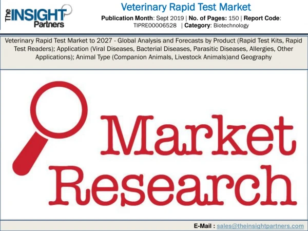 Veterinary Rapid Test Market to 2027 Demand, Industry Development Trends by Size, Share, Growth and Opportunity