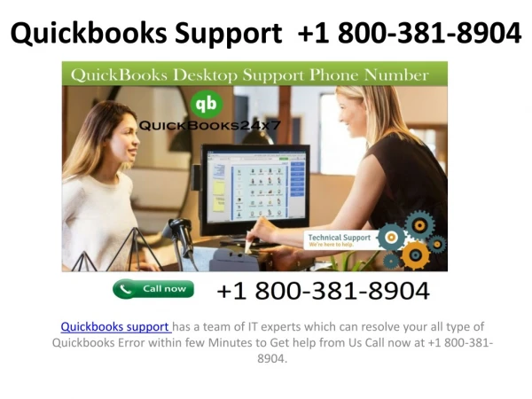 Quickbooks Support Phone Number 1 800-381-8904