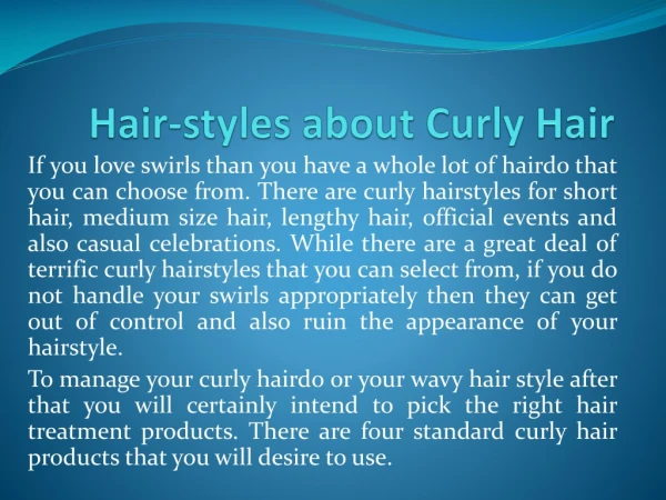 Hair-styles about Curly Hair