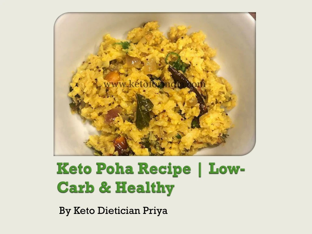 keto poha recipe low carb healthy